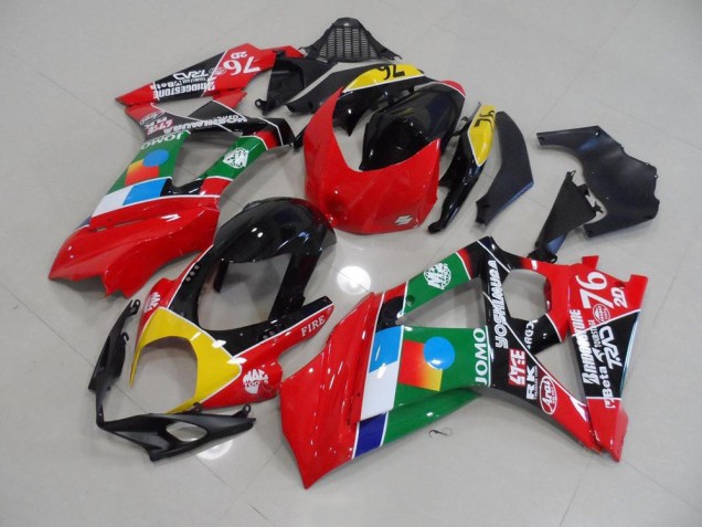 Carene Suzuki GSXR 1000 K7 2007-2008 - Rosso & Verde Carene Suzuki GSXR 1000 K7 2007-2008 - Rosso & Verde