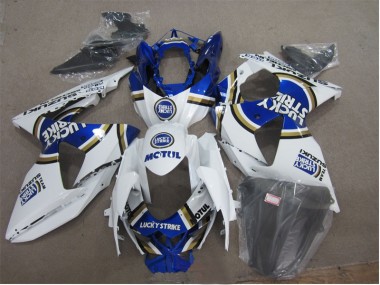 Carene Suzuki GSXR 1000 K9 2009-2016 - Bianco Lucky Strike Blu Motul