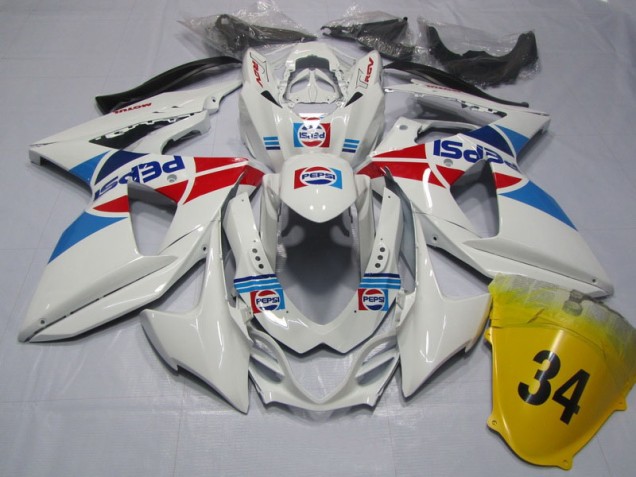 Carene Suzuki GSXR 1000 K9 2009-2016 - Bianco Pepsi 34 Carene Suzuki GSXR 1000 K9 2009-2016 - Bianco Pepsi 34