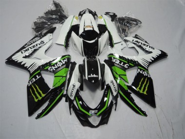 Carene Suzuki GSXR 1000 K9 2009-2016 - Nero Bianco Verde Monster Pizzoli