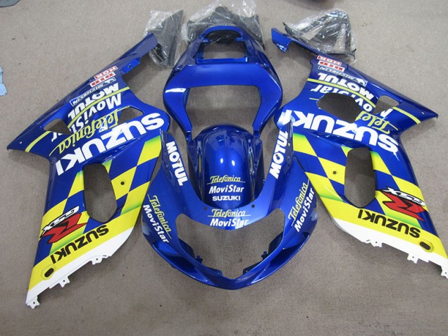 Carene Suzuki GSXR 600 K1 K2 K3 2001-2003 - Blu Giallo Telefumia Movistar Carene Suzuki GSXR 600 K1 K2 K3 2001-2003 - Blu Giallo Telefumia Movistar