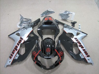 Carene Suzuki GSXR 600 K1 K2 K3 2001-2003 - Nero Argento