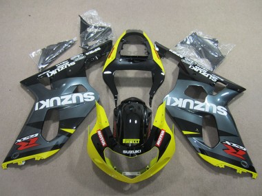Carene Suzuki GSXR 600 K1 K2 K3 2001-2003 - Nero Giallo Motul