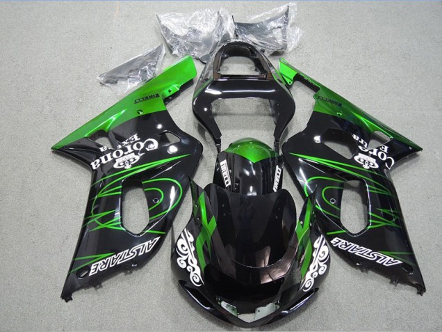 Carene Suzuki GSXR 600 K1 K2 K3 2001-2003 - Nero Verde Corona Extra Carene Suzuki GSXR 600 K1 K2 K3 2001-2003 - Nero Verde Corona Extra