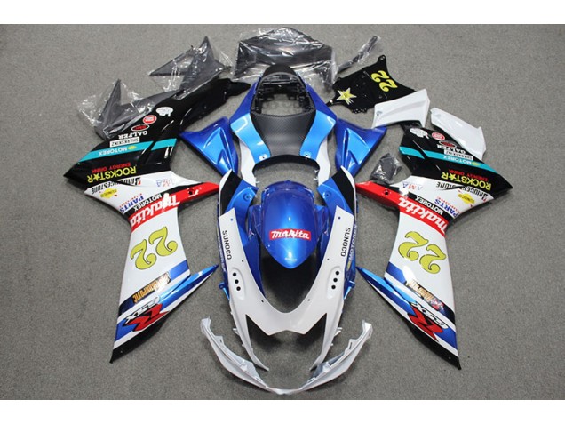 Carene Suzuki GSXR 600 K11 2011-2024 - Blu Bianco Rosso Rockstar 22 Carene Suzuki GSXR 600 K11 2011-2024 - Blu Bianco Rosso Rockstar 22