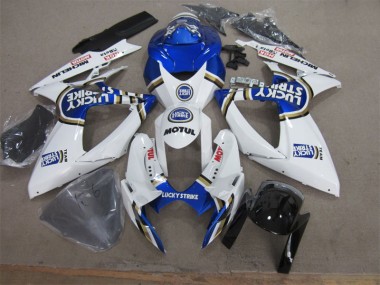 Carene Suzuki GSXR 600 K6 2006-2007 - Bianco Blu Lucky Strike Motul