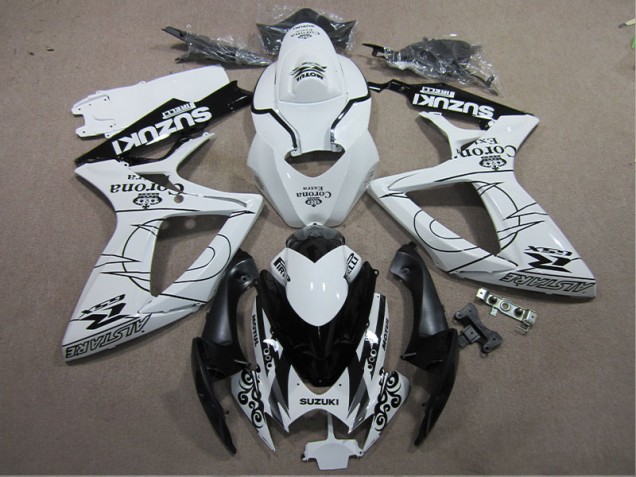 Carene Suzuki GSXR 600 K6 2006-2007 - Bianco Nero Corona Extra