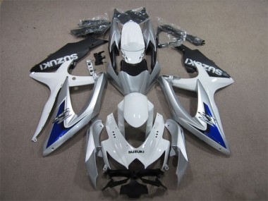 Carene Suzuki GSXR 600 K8 2008-2010 - Argento Blu Bianco