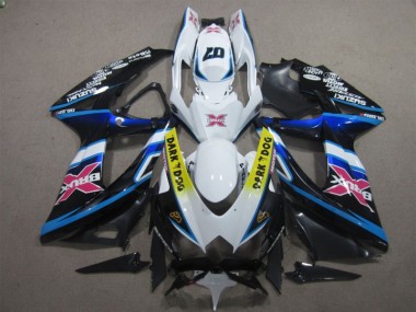 Carene Suzuki GSXR 600 K8 2008-2010 - Bianco Dark Dog 07