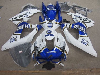 Carene Suzuki GSXR 600 K8 2008-2010 - Bianco Lucky Strike Blu Motul