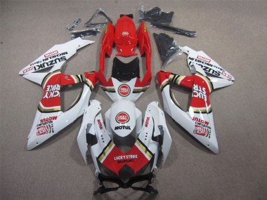 Carene Suzuki GSXR 600 K8 2008-2010 - Bianco Lucky Strike Rosso Motul