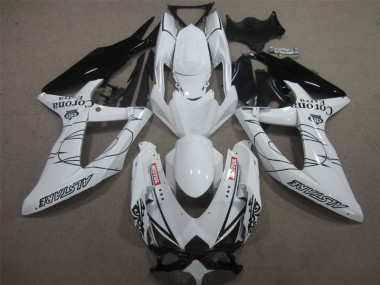 Carene Suzuki GSXR 600 K8 2008-2010 - Bianco Nero Corona Extra Motul