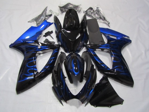 Carene Suzuki GSXR 750 K6 2006-2007 - Nero Blu Fiamma