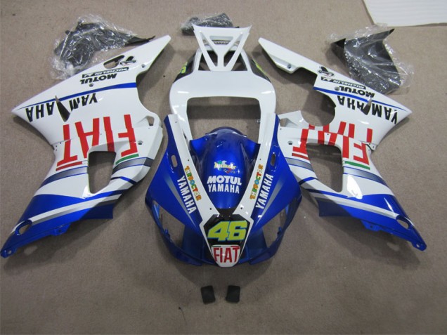 Carene Yamaha R1 1998-1999 - Blu Bianco Motul Fiat 46 Carene Yamaha R1 1998-1999 - Blu Bianco Motul Fiat 46