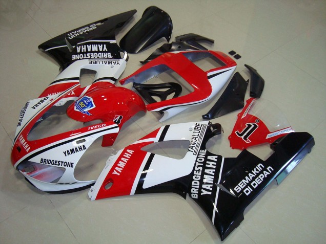 Carene Yamaha R1 1998-1999 - Nero Rosso Adesivos Carene Yamaha R1 1998-1999 - Nero Rosso Adesivos