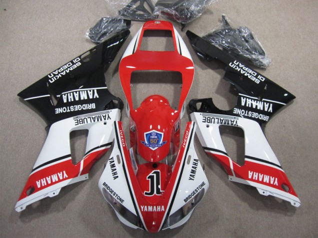 Carene Yamaha R1 1998-1999 - Rosso Bianco Nero 50 Carene Yamaha R1 1998-1999 - Rosso Bianco Nero 50