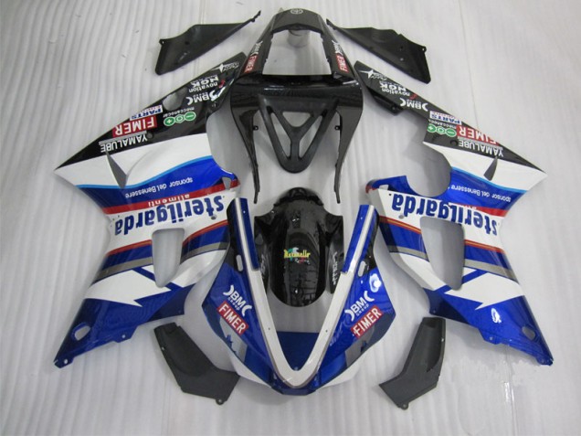 Carene Yamaha R1 2000-2001 - Nero Bianco Blu Santander Carene Yamaha R1 2000-2001 - Nero Bianco Blu Santander