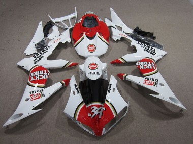 Carene Yamaha R1 2004-2006 - Rosso Bianco Lucky Strike