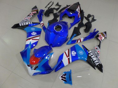 Carene Yamaha R1 2007-2008 - Blu Bianco Nero Adesivos