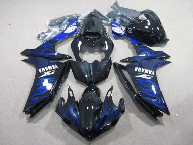 Carene Yamaha R1 2007-2008 - Nero con Blu Fiamma