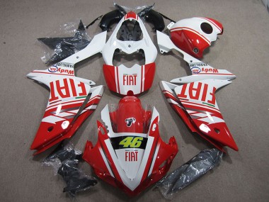 Carene Yamaha R1 2007-2008 - Rosso Bianco Fiat 46