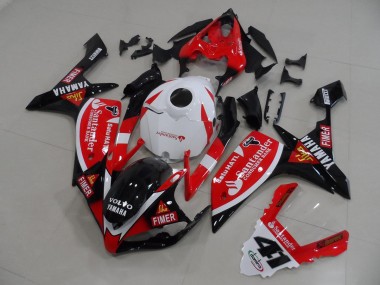 Carene Yamaha R1 2007-2008 - Rosso Nero Adesivos