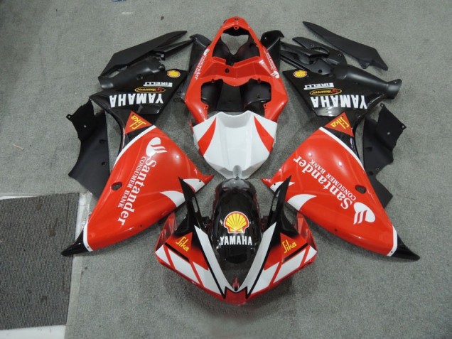 Carene Yamaha R1 2009-2011 - Nero Bianco Santander Rosso