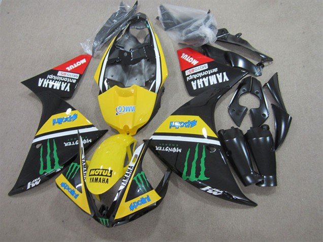 Carene Yamaha R1 2009-2011 - Nero Giallo Motul Monster Carene Yamaha R1 2009-2011 - Nero Giallo Motul Monster