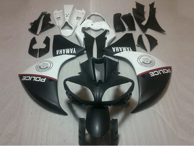 Carene Yamaha R1 2009-2011 - Nero Opaco Bianco Carene Yamaha R1 2009-2011 - Nero Opaco Bianco