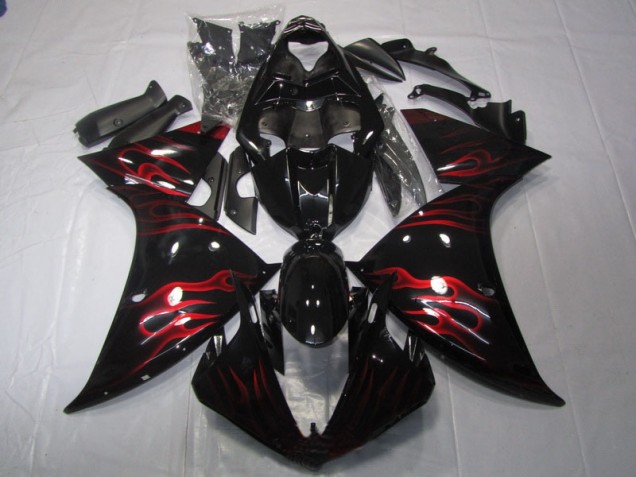 Carene Yamaha R1 2009-2011 - Nero Rosso Fiamma Carene Yamaha R1 2009-2011 - Nero Rosso Fiamma