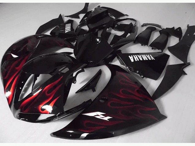 Carene Yamaha R1 2009-2011 - Rosso Nero Fiamma