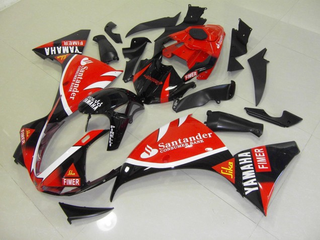 Carene Yamaha R1 2009-2011 - Rosso Nero Santander Carene Yamaha R1 2009-2011 - Rosso Nero Santander