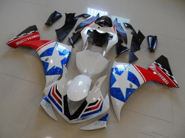 Carene Yamaha R1 2012-2014 - Bianco Nero Ducati Stella Carene Yamaha R1 2012-2014 - Bianco Nero Ducati Stella