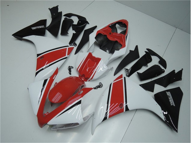 Carene Yamaha R1 2012-2014 - Bianco Rosso Nero Carene Yamaha R1 2012-2014 - Bianco Rosso Nero