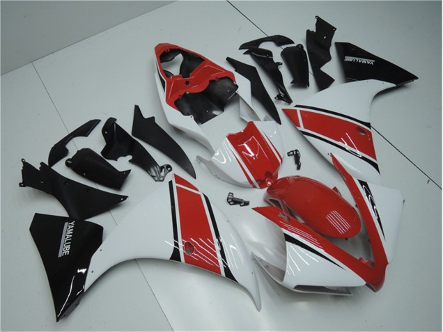 Carene Yamaha R1 2012-2014 - Bianco Rosso Nero Carene Yamaha R1 2012-2014 - Bianco Rosso Nero