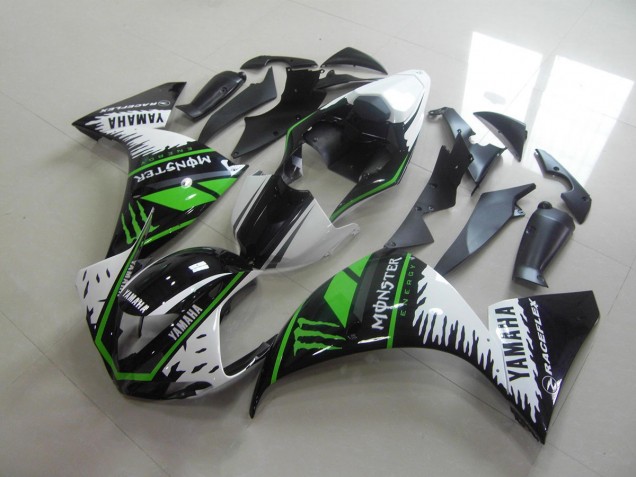 Carene Yamaha R1 2012-2014 - Bianco Verde Monster Carene Yamaha R1 2012-2014 - Bianco Verde Monster