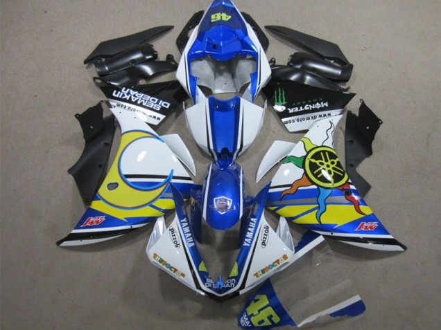 Carene Yamaha R1 2012-2014 - Blu Bianco Giallo 46