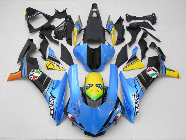 Carene Yamaha R1 2015-2019 - Blu Giallo Squalo