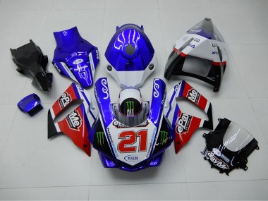 Carene Yamaha R1 2015-2019 - Blu Rosso KGN 21
