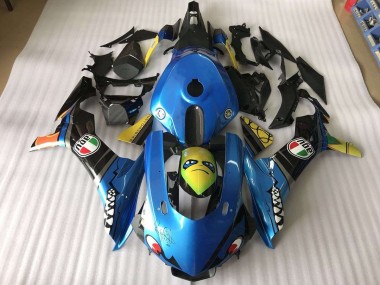 Carene Yamaha R1 2015-2019 - Blu Squalo