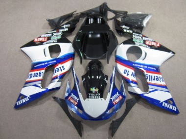 Carene Yamaha R6 1998-2002 - BM FIMER VOLVO Blu Bianco Nero