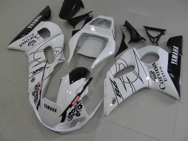 Carene Yamaha R6 1998-2002 - Bianco Nero Corona Carene Yamaha R6 1998-2002 - Bianco Nero Corona