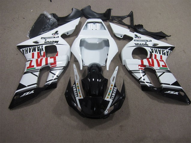 Carene Yamaha R6 1998-2002 - Bianco Nero Fiat