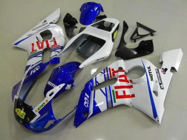 Carene Yamaha R6 1998-2002 - Blu Bianco Fiat