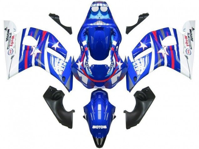 Carene Yamaha R6 1998-2002 - Blu Bianco Stella Fiat