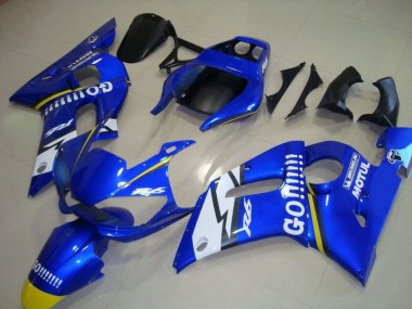 Carene Yamaha R6 1998-2002 - Blu Go Motul