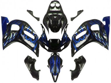 Carene Yamaha R6 1998-2002 - Nero Blu Fiamma