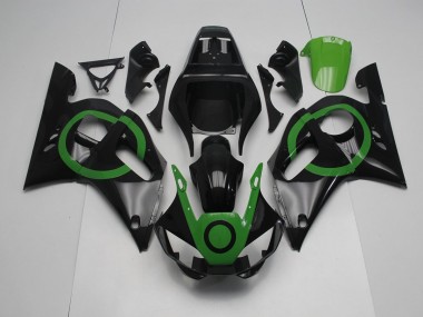 Carene Yamaha R6 1998-2002 - Nero Verde Cerchio