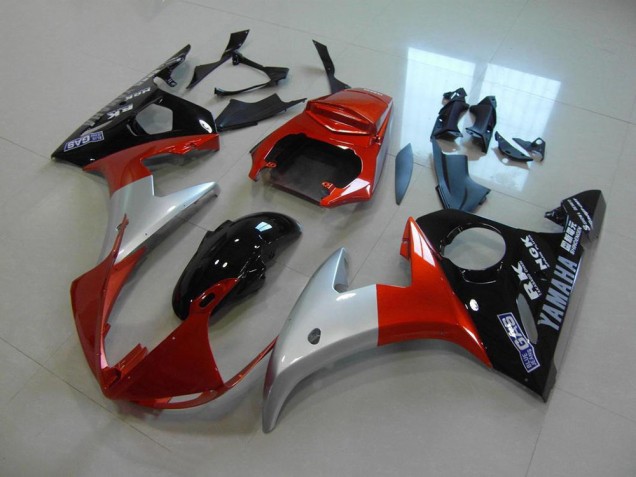 Carene Yamaha R6 2003-2005 - Arancia Argento Nero