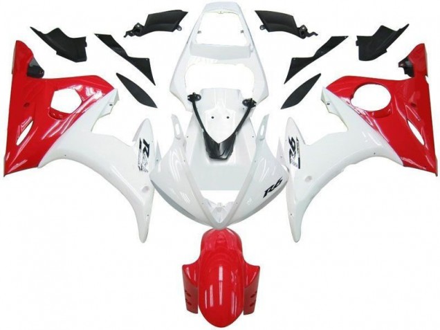 Carene Yamaha R6 2003-2005 - Bianco Rosso
